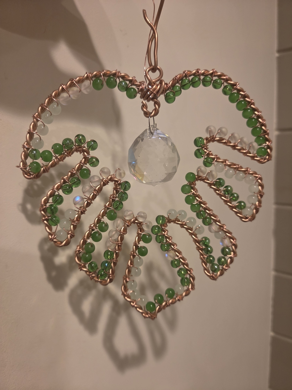 Handmade Monstera Albo Suncatcher